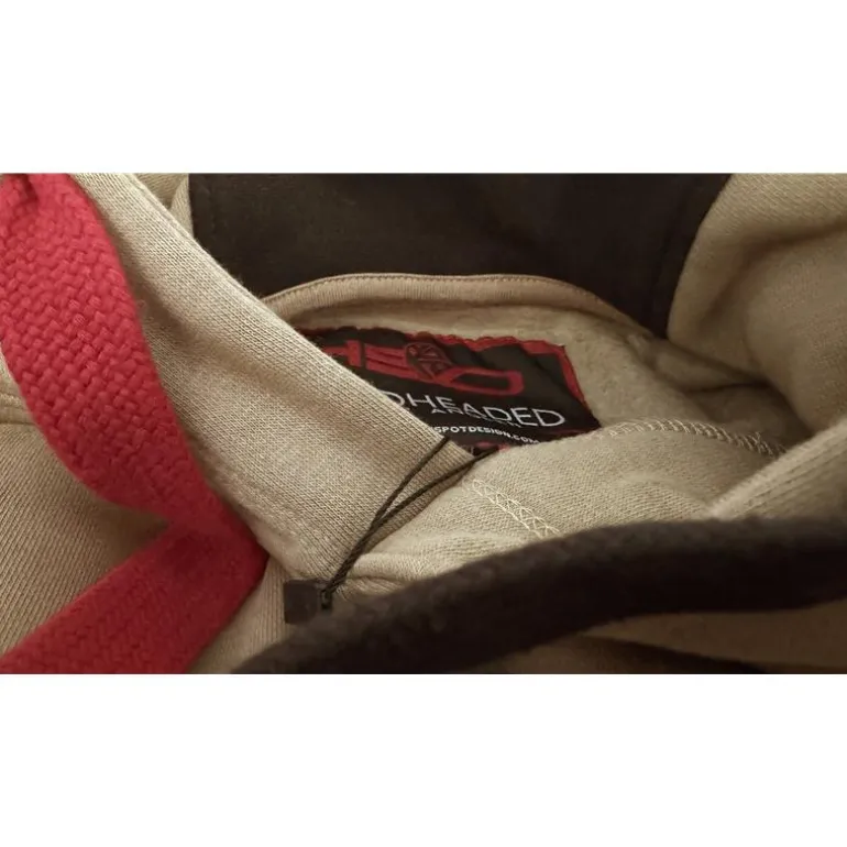 Sweat Homme Hot Spot Design Hoodie Hardheaded - Beige
