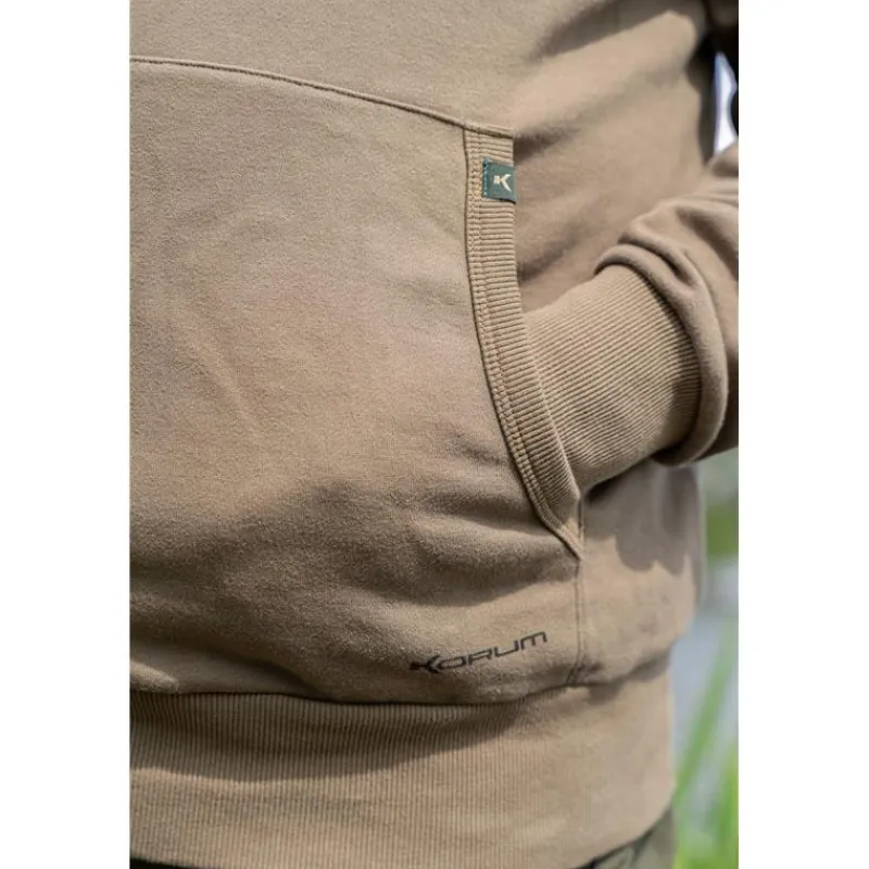 Korum Sweat Homme Classic Barbel Hoodie - Kaki * Sweats & Polaires