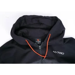 Nytro Sweat Homme Zipped Hoody Tri-Color - Black/Dark Marl Grey Red * Sweats & Polaires