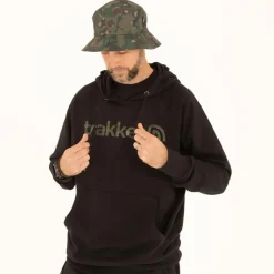 Trakker Sweat Homme Cr Logo Hoody Black Camo - Noir * Sweats & Polaires