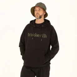Trakker Sweat Homme Cr Logo Hoody Black Camo - Noir * Sweats & Polaires