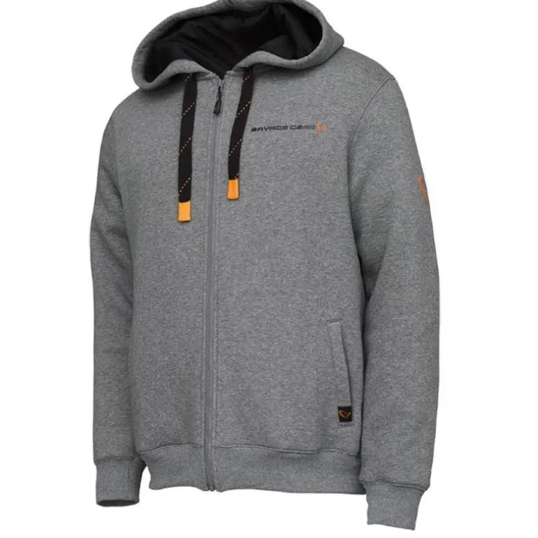 Sweat Homme Zippé Savage Gear Hoodie Classique - Gris