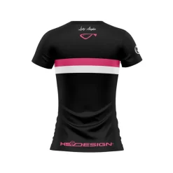 Tee Shirt Manches Courtes Femme Hot Spot Design Lady Angler 2.0 - Noir