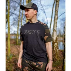 Tee Shirt Manches Courtes Homme Fox Outline T-Shirt - Noir/Camo