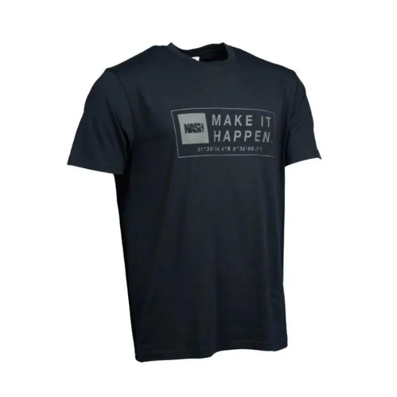Nash Tee Shirt Manches Courtes Homme Make It Happen Coordinates - Noir * T-Shirts, Polos & Chemises