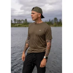 Korda Tee Shirt Manches Courtes Homme One Liner Tee - Olive * T-Shirts, Polos & Chemises