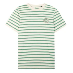Tee Shirt Manches Courtes Homme Sensas Faguo Lugny - Ecru/Vert