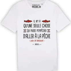 Monsieur Pêcheur Tee Shirt Manches Courtes Homme Il N'y A Qu'une Seule Chose - Blanc * Cadeaux & Décoration|Cadeaux & Décoration