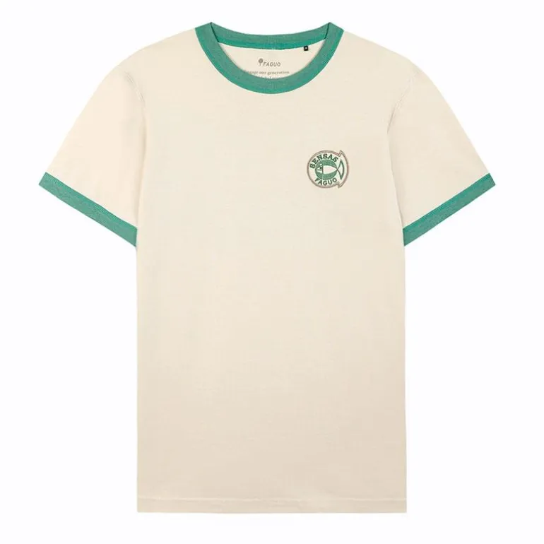 Tee Shirt Manches Courtes Homme Sensas Faguo Massoury - Ecru