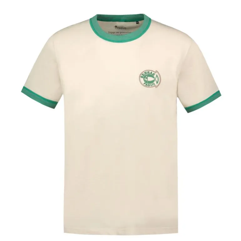 Tee Shirt Manches Courtes Homme Sensas Faguo Massoury - Ecru