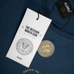 Kumu Tee Shirt Manches Courtes Homme Heads Or Tail - Bleu * T-Shirts, Polos & Chemises