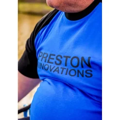 Preston Innovations Tee Shirt Manches Courtes Homme Lightweight Blue Raglan - Bleu * T-Shirts, Polos & Chemises