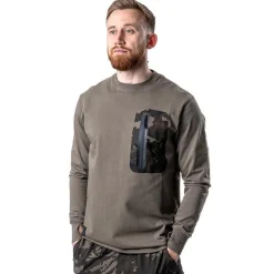 Nash Tee Shirt Manches Courtes Homme Zt Hd Long Sleeve - Kaki * T-Shirts, Polos & Chemises