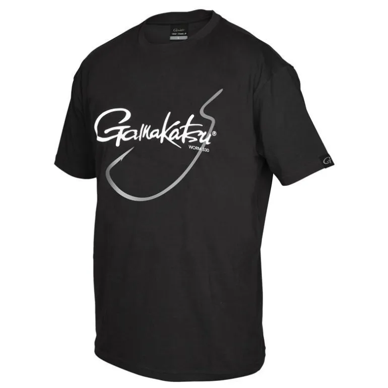 Tee Shirt Manches Courtes Homme Gamakatsu G-Hook T-Shirts Worm 330 - Noir