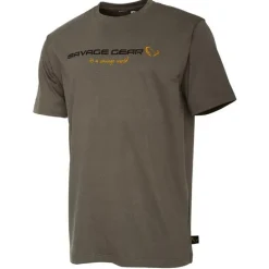 Savage Gear Tee Shirt Manches Courtes Homme Sg4 Logo - Vert * T-Shirts, Polos & Chemises