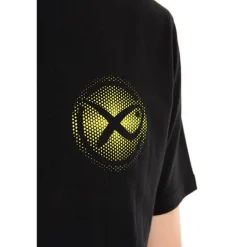 Tee Shirt Manches Courtes Homme Fox Matrix Large Fade T-Shirt Black/Lime - Noir