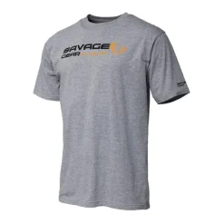 Savage Gear Tee Shirt Manches Courtes Homme Signature Logo - Gris * T-Shirts, Polos & Chemises