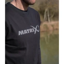 Fox Matrix Tee Shirt Manches Courtes Homme Large Fade T-Shirt Black/Grey - Noir * T-Shirts, Polos & Chemises