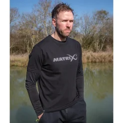 Fox Matrix Tee Shirt Manches Courtes Homme Large Fade T-Shirt Black/Grey - Noir * T-Shirts, Polos & Chemises