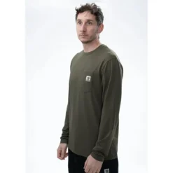 Nash Tee Shirt Manches Longues Homme Make It Happen Carp Logo Long Sleeve - Vert * T-Shirts, Polos & Chemises