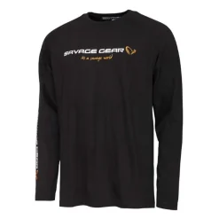 Savage Gear Tee hirt anche ongue Hoe ignature ogo ong eeve - Noir * T-Shirts, Polos & Chemises
