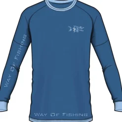 Tee Shirt Manches Longues Homme W.O.F. Croix - Bleu