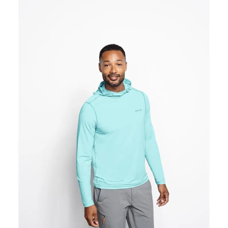 Orvis Tee Shirt Manches Longues Homme Sun Defense L/S Hoodie - Fresh Air * T-Shirts, Polos & Chemises