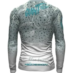 Hot Spot Design Tee Shirt Manches Longues Homme Ocean Performance Giant Trevally - Gris * T-Shirts, Polos & Chemises