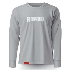 Rapala Tee Shirt Manches Longues Homme Grey White Logo Long Sleeve T-Shirt - Gris * T-Shirts, Polos & Chemises