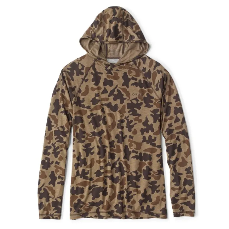 Orvis Tee Shirt Manches Longues Homme Avec Capuche Dricast Printed - Camo * T-Shirts, Polos & Chemises