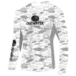 Outwater Tee Shirt Manches Longues Homme Spreks Fish Camo * Anti-Uv