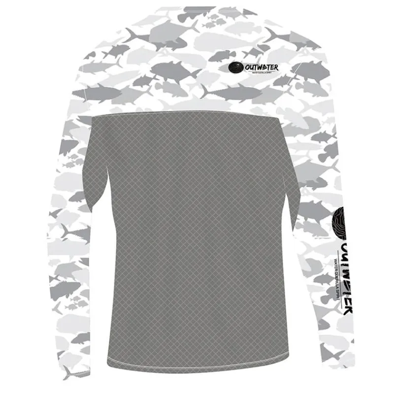 Outwater Tee Shirt Manches Longues Homme Spreks Fish Camo * Anti-Uv