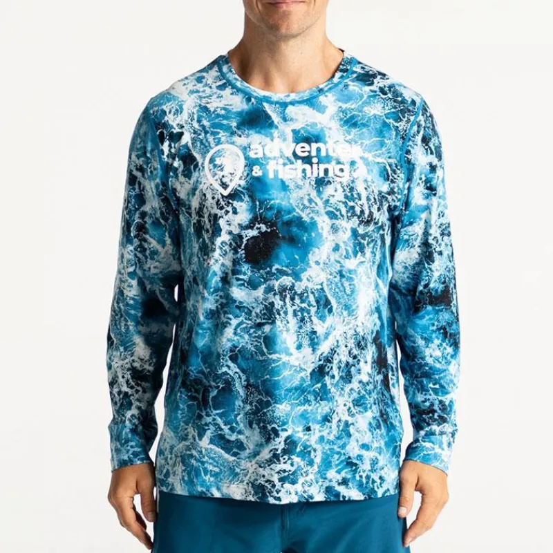 Adventer & Fishing Tee Shirt Manches Longues Homme Bozed Anti Uv - Gris * Anti-Uv