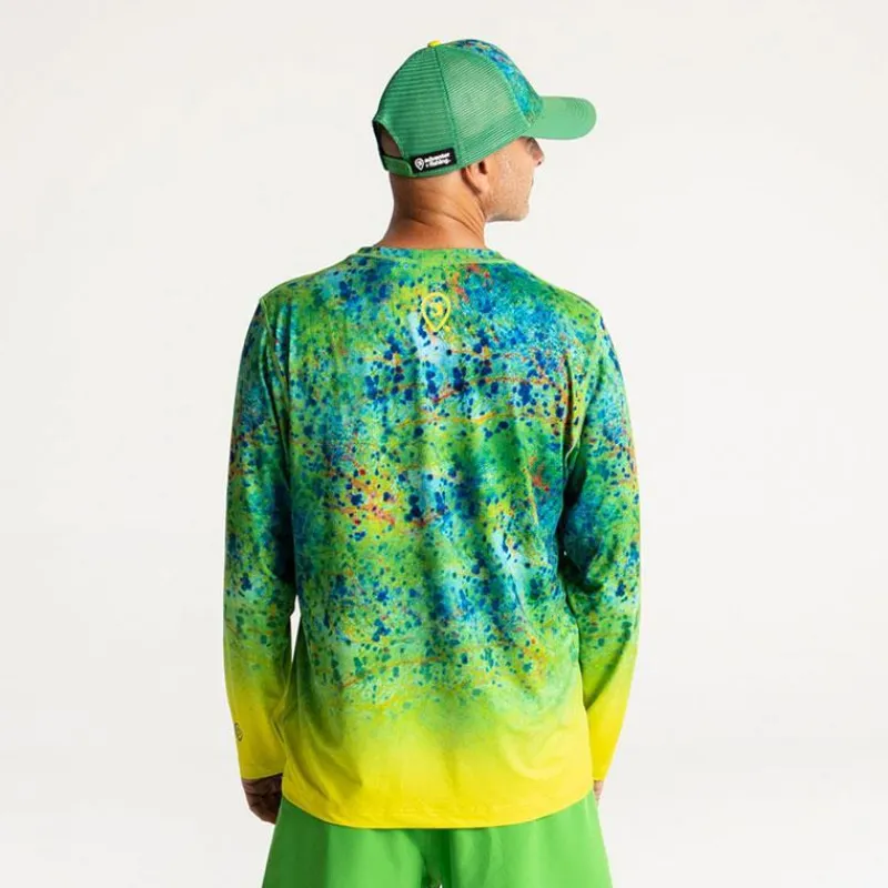 Adventer & Fishing Tee Shirt Manches Longues Homme Bozed Anti Uv - Mahi Mahi * Anti-Uv