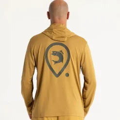 Adventer & Fishing Tee Shirt Manches Longues Homme Golon Anti Uv - Jaune * Anti-Uv