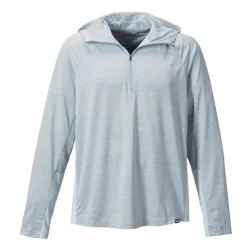 Orvis Tee Shirt Manches Longues Homme Avec Capuche Pro Sun - Bleu Clair * Anti-Uv