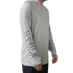 Fiiish Tee Shirt Manches Longues Homme Capuche Anti Uv Long Sleeve - Olive * Anti-Uv|T-Shirts, Polos & Chemises