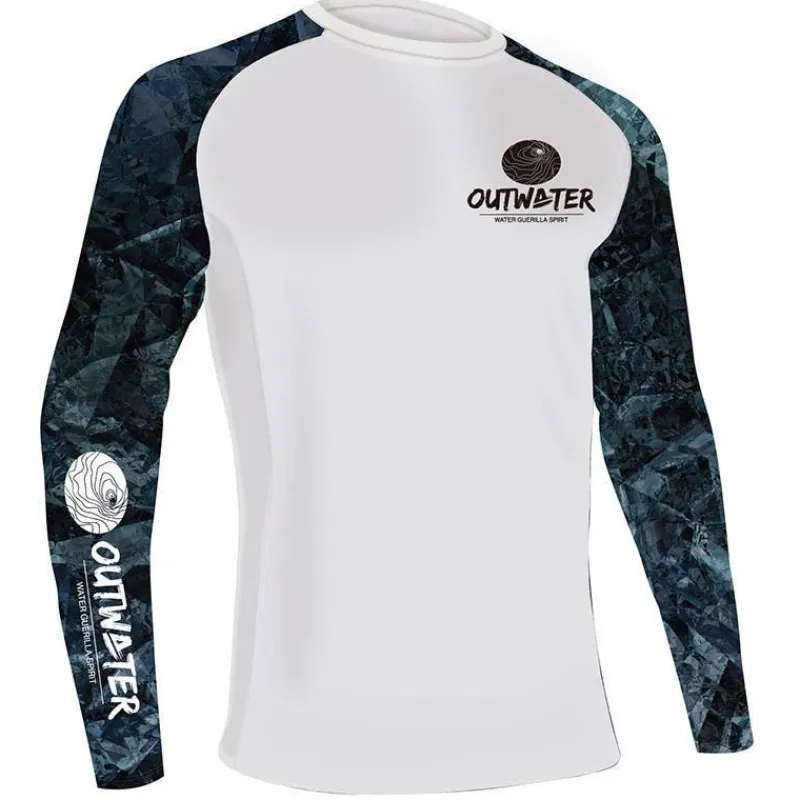 Outwater Tee Shirt Manches Longues Homme Camp One Dark Blue * Anti-Uv