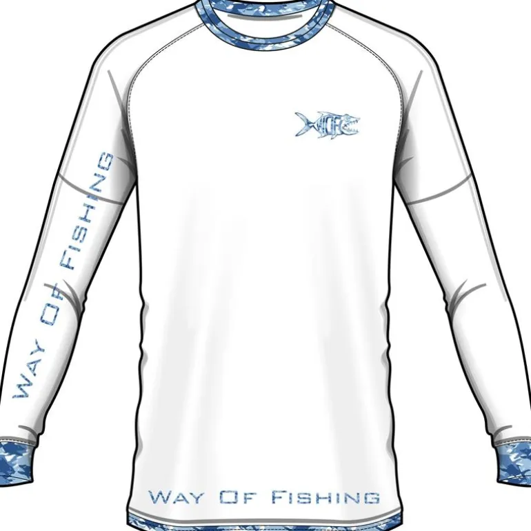 Tee Shirt Manches Longues Homme W.O.F. Uv Thon - Blanc