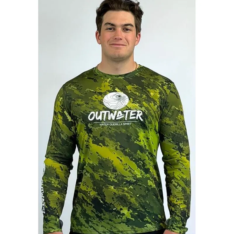 Outwater Tee Shirt Manches Longues Spreks - Green Forest * Anti-Uv