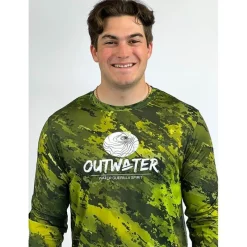 Outwater Tee Shirt Manches Longues Spreks - Green Forest * Anti-Uv