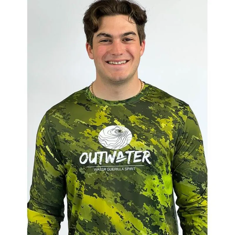 Outwater Tee Shirt Manches Longues Spreks - Green Forest * Anti-Uv