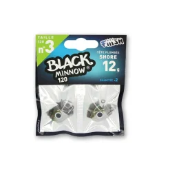 Fiiish Tete Plombee Black Minnow Shore * Têtes Plombées|Têtes Plombées