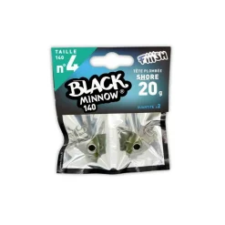 Fiiish Tete Plombee Black Minnow Shore * Têtes Plombées|Têtes Plombées