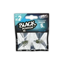 Fiiish Tete Plombee Black Minnow Shore * Têtes Plombées|Têtes Plombées