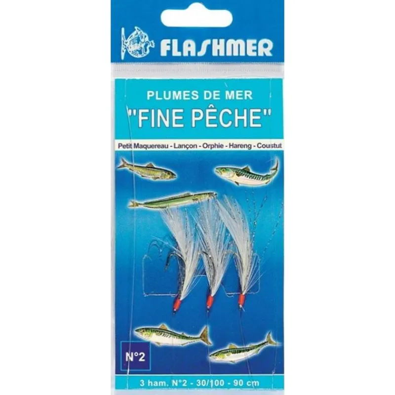 Flashmer Train De Plumes Fine Pêche * Lignes Montées