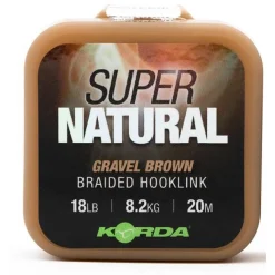 Korda Tresse Bas De Ligne Super Natural - Gravel Brown * Montages Carpe
