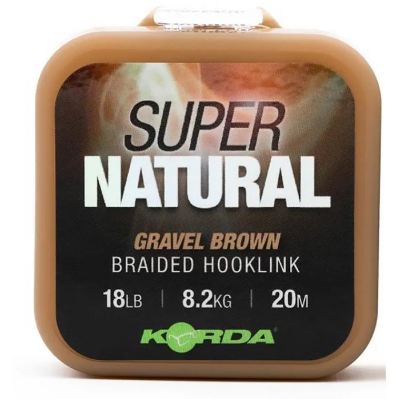 Korda Tresse Bas De Ligne Super Natural - Gravel Brown * Montages Carpe