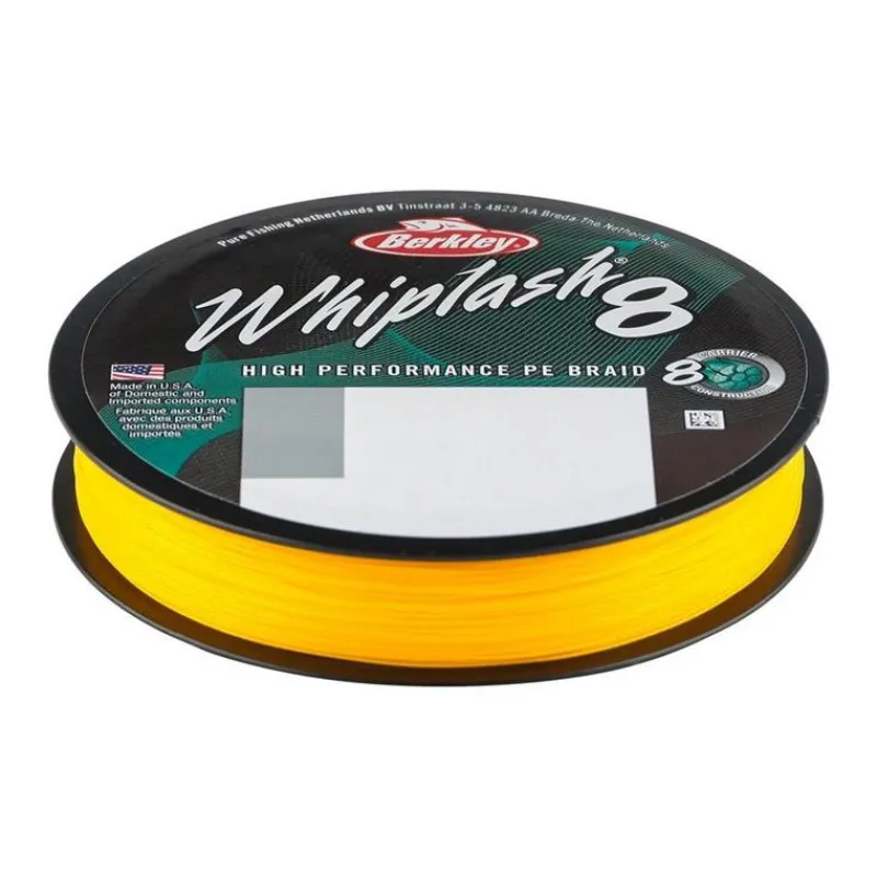 Berkley Tresse Whiplash8 Yellow - 150M * Fils - Tresses - Bdl Carnassier
