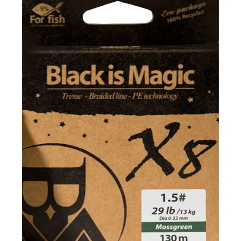Bim Tackle Tresse Black Is Magic Mossgreen - 130M * Fils - Tresses - Bdl Carnassier|Tresses - Fils - Bdl Mer